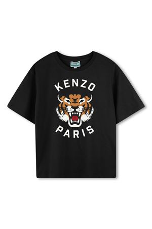 tshirt in cotone nero KENZO KIDS | K61137095